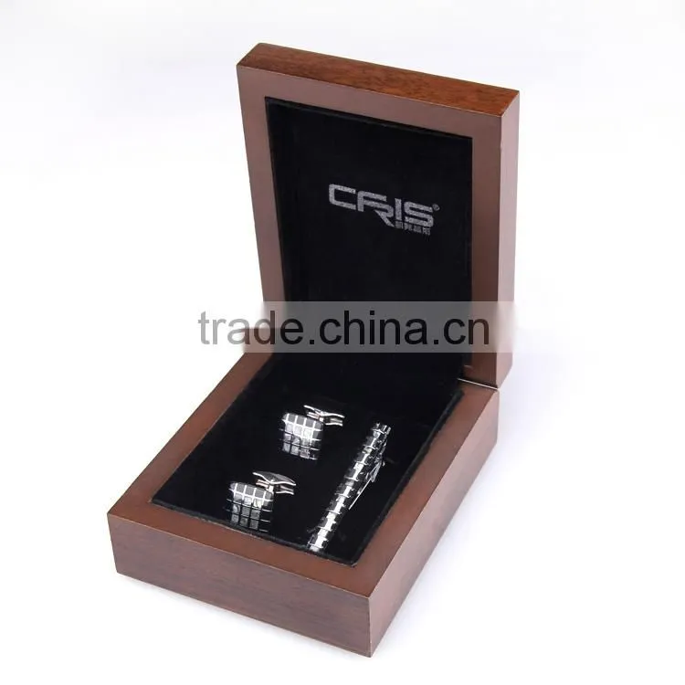 Custom mens wooden cufflink display box
