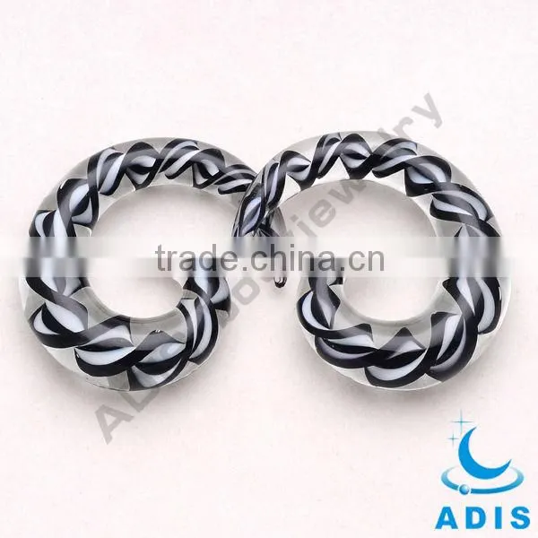 Helix ear plug stretcher piercing jewelry ear gauges Glass spiral expand piercing