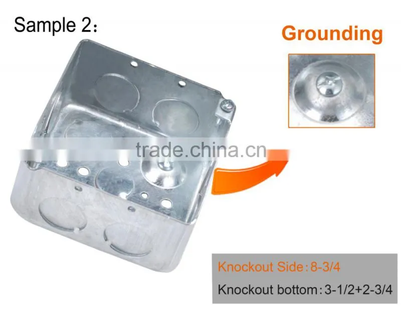 Galvanized Electric Steel Metal Junction Box Outlet box