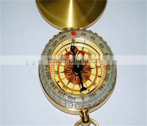 Classic Brass Pocket Watch Style Compasses Aluminum Alloy Compass for Camping Hiking