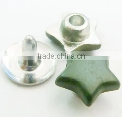 Alloy star rivets for garment