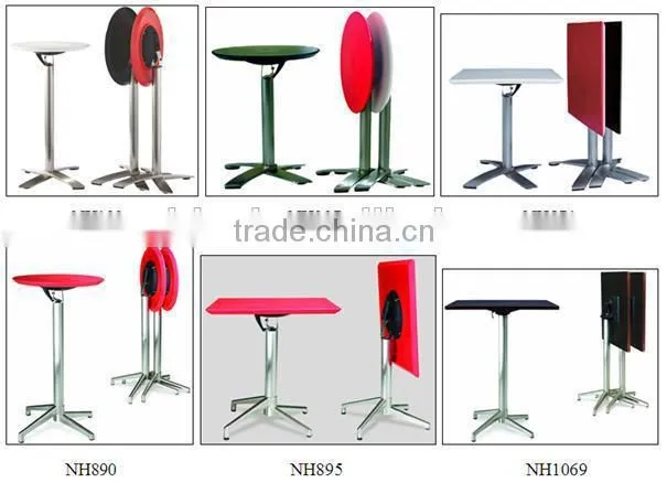 Wholesale Fashion Red plastic ABS square folding table, coffee table table (NH895)