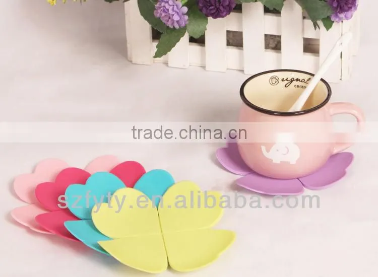 2014 hot sale factory price silicone cup coaster