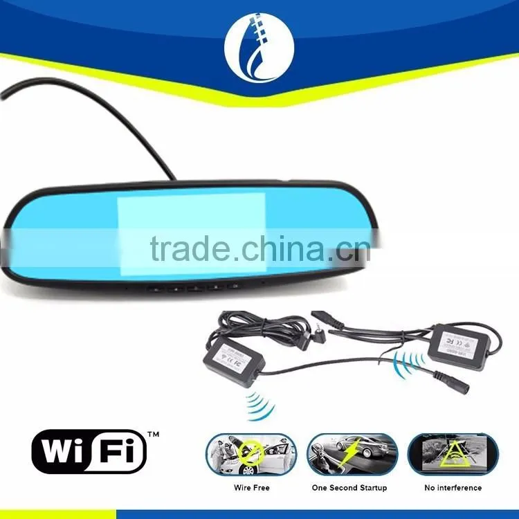 wireless 5" Android Rear View Mirror + GPS Navigation + WIFI + FULL HD 1080P Dash Cam CAR DVR Front and Back Video Recording