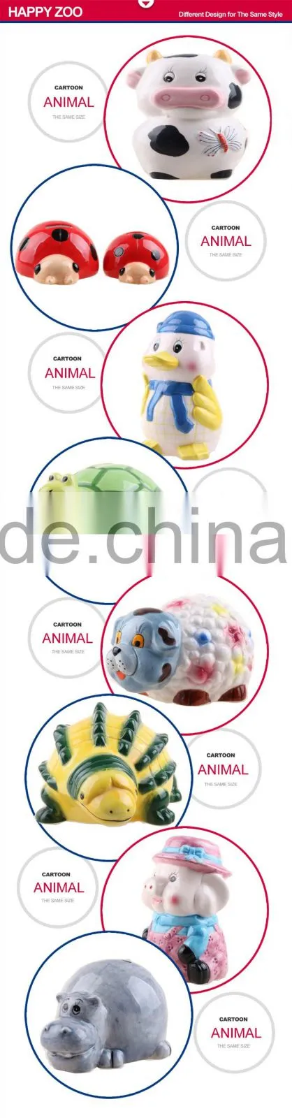 Newest creative animal money bank shape fashional style ceramic money bank