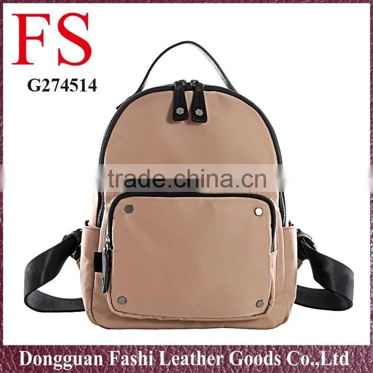2016 new design Vintage style best nylon brown big backpacks bags unisex