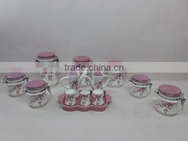 Flower Decal Ceramic Mug for Home/ Restaurant/Office