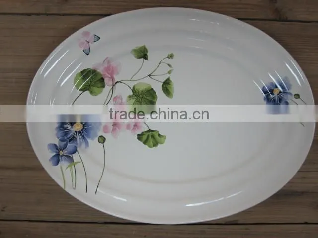 New Ceramic big oval decal plate