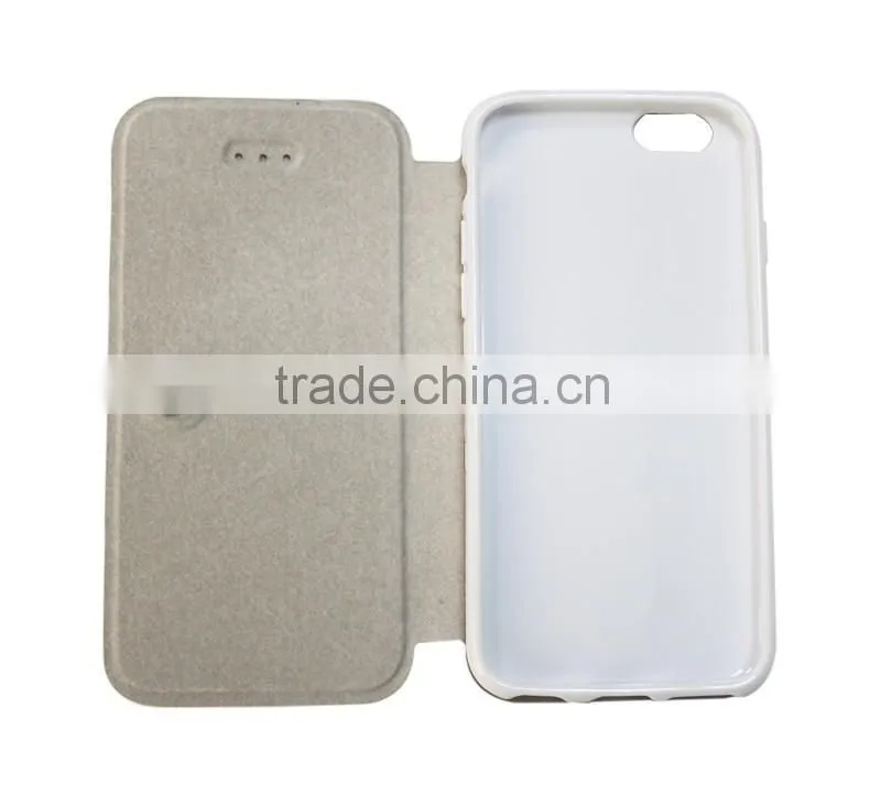 Colorful handheld super slim cheap pu leather magic closure phone cover for iphone 6