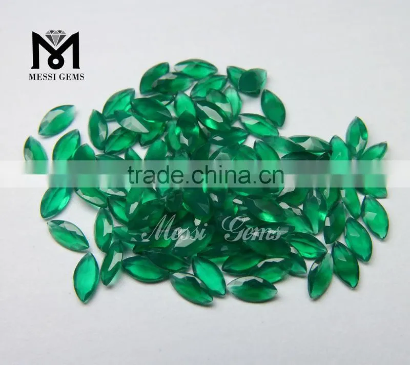3x6mm Marquise Cut Natural Green Precious Agate Gemstone