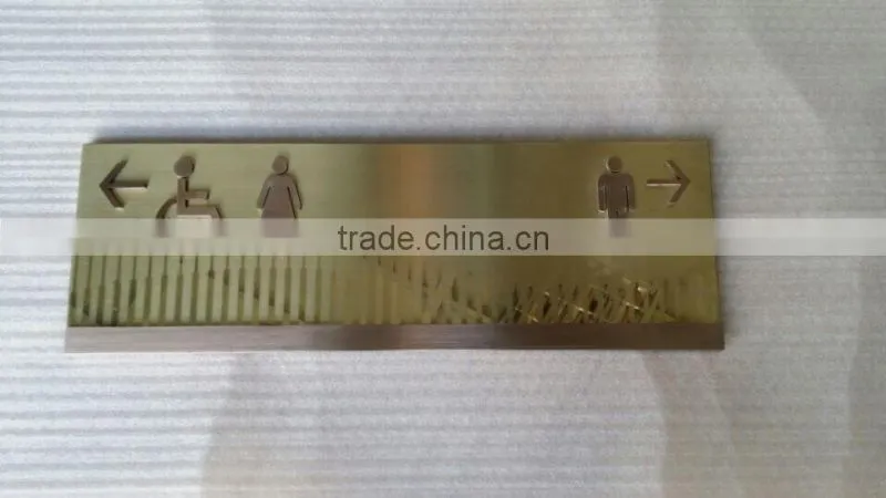 stainless steel letter image sign for door