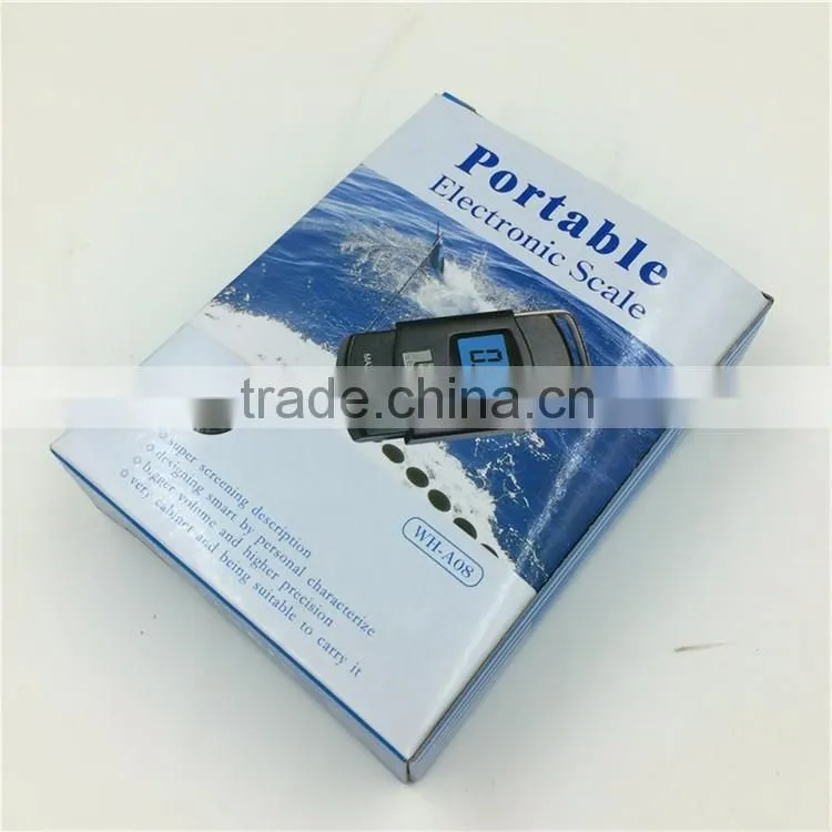 50kg double precision black electronic luggage scale belt/hook blue backlight lcd