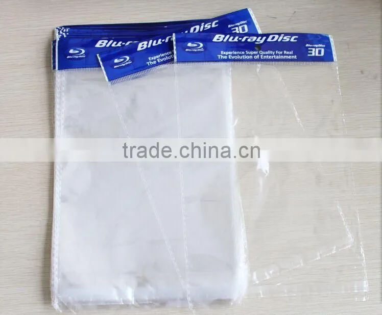custom printed cellophane bag with logo poly bag with header