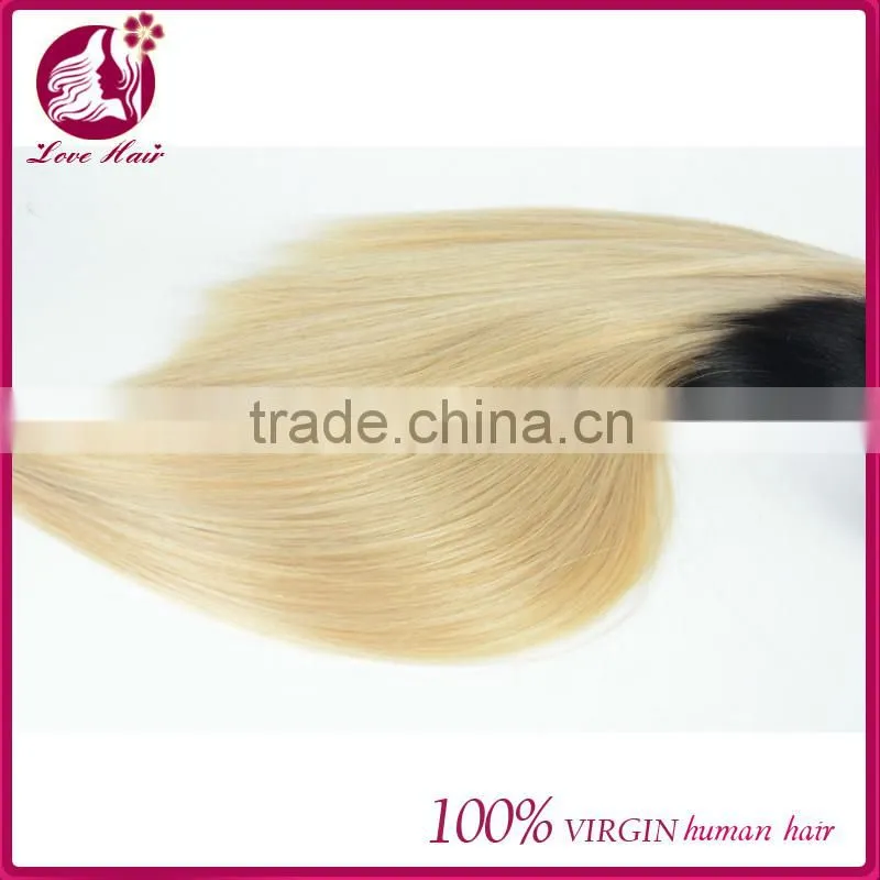 Alibaba express wholesale grade 7a virgin filipino 1b 613 two tone straight human hair weave bundles extension for fashion women