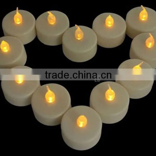 12Pcs Yellow Flameless LED Tealight Candle Flicker for Wedding Birthday Party Christmas Home Decoration