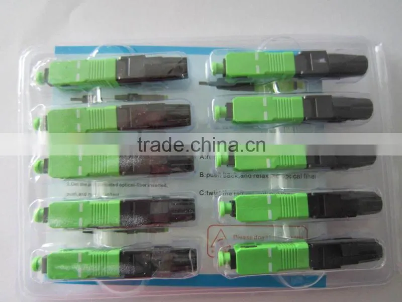 Chinese fiber optic FAST Connector applied to FTTH cable in FTTH projects