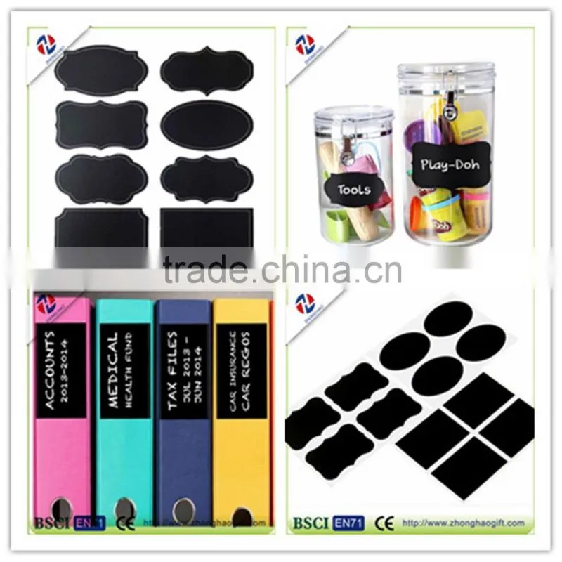 Promotional popular wholesale die cut chalkboard stickers