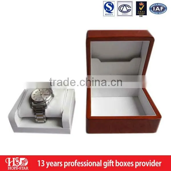 Chinese supplier Natural wooden watch box with pillow inside wooden watch box wholesale alibaba china