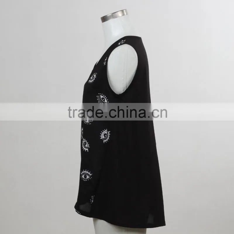F5S15169 Fashion Black Tank Top for Women Manufacturer