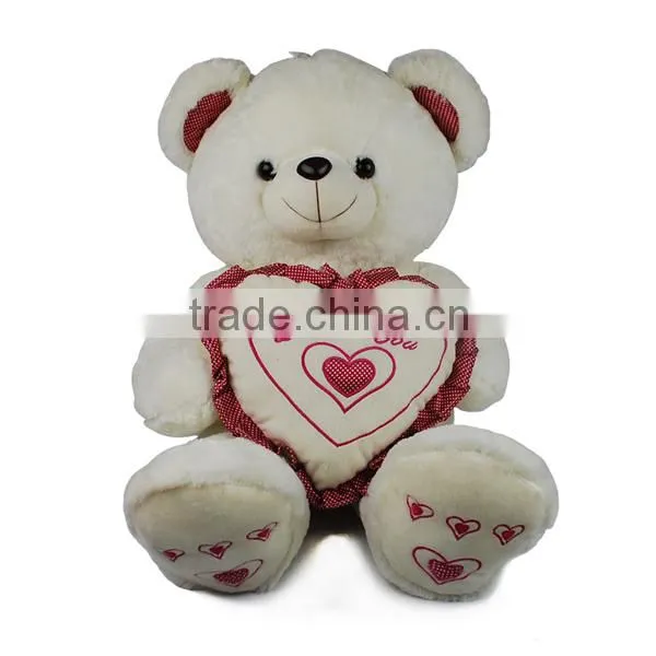 Super soft valentine day bear with red heart