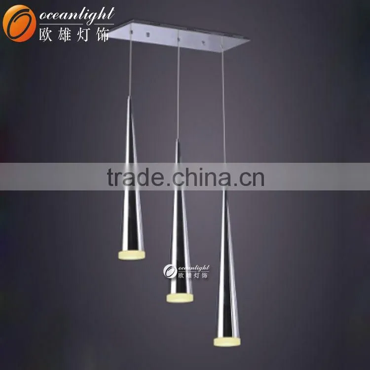 Modern Chandelier LED Acrylic Pendant Light Chrome Electroplate Light OXD9030-3W