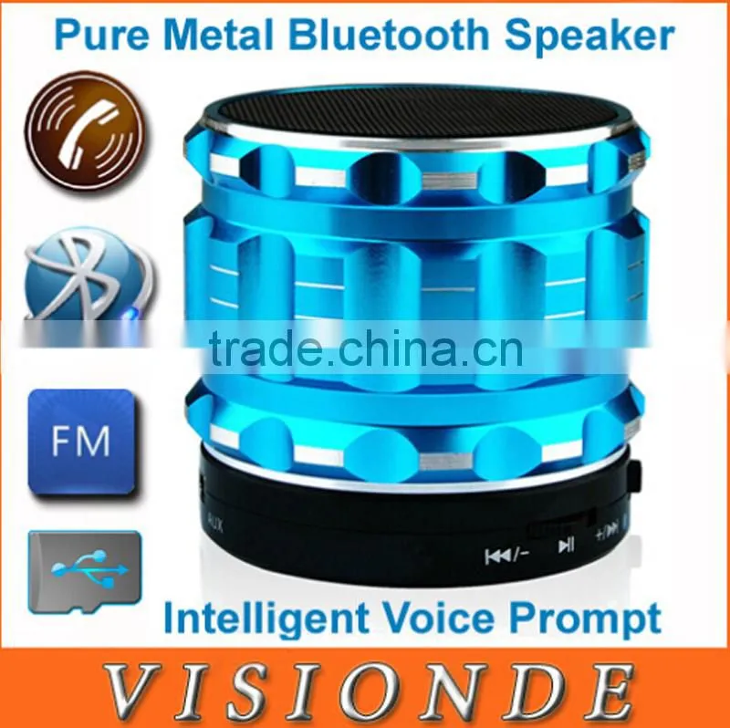 Portable Mini Bluetooth Speakers Metal Steel Wireless Smart Hands Free Speaker With FM Radio Support SD Card for MP3 Player
