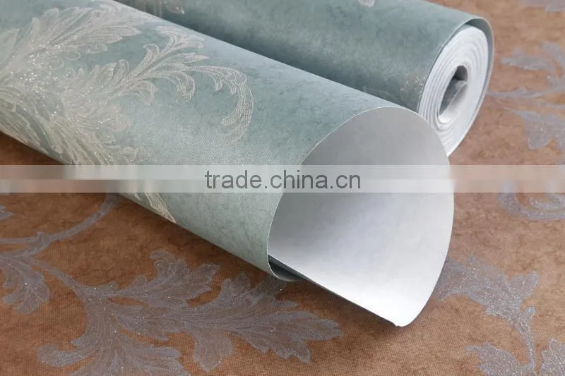 non-woven flower natural leaves/leaf wallpaper/wall paper/wall papers