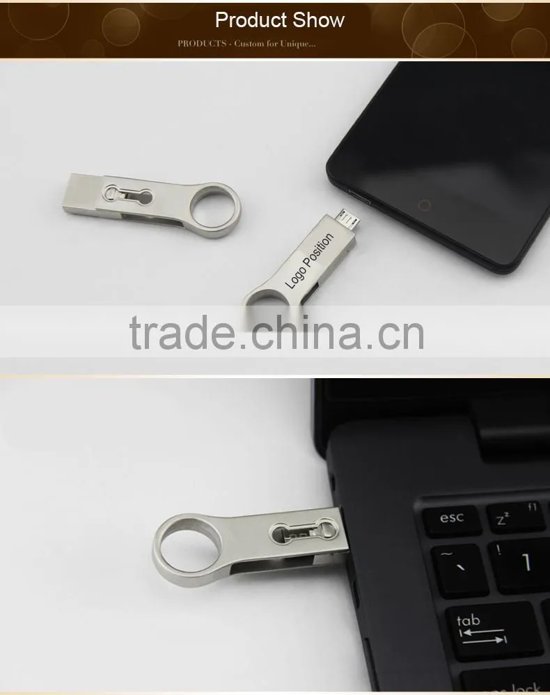 Popular smart phone OTG USB Flash Drive,OTG U disk for android and iphone(OTG-01)