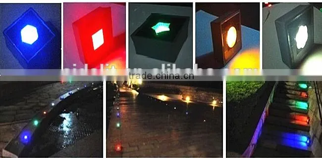 Install into the ground solar brick led paver light