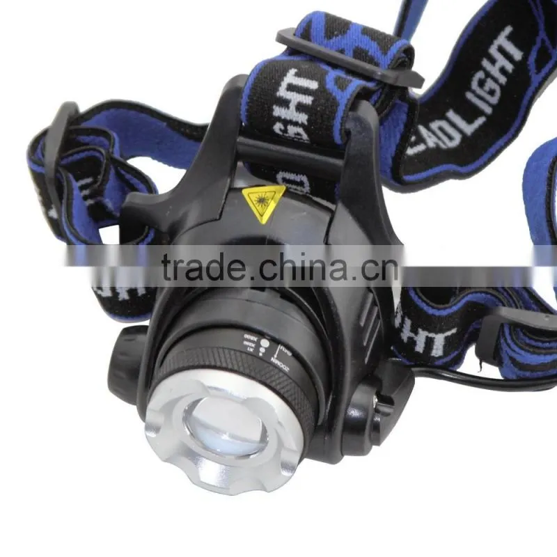 1200Lm Waterproof XML T6 Zoom LED Headlight Headlamp Head Lamp Light Zoomable Adjust Focus For Bicycle Camping Hiking