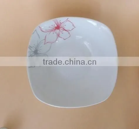 10.5 inch dinner plate Hotel restaurant square big dinner plates dishes custom printed plate