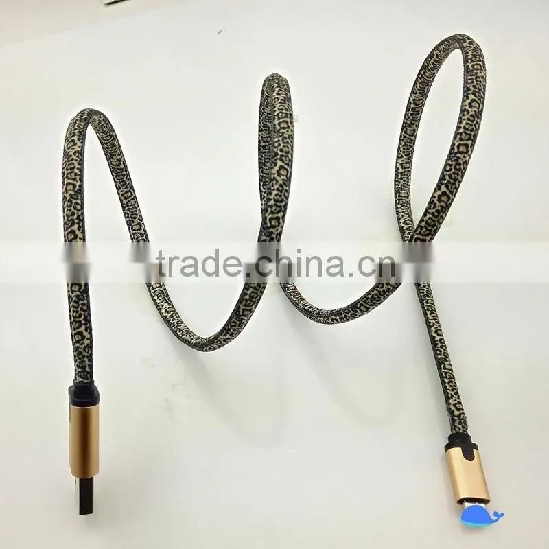 Visible flash light LED usb cable shoelace 2 in 1 charging cable for iphone charger