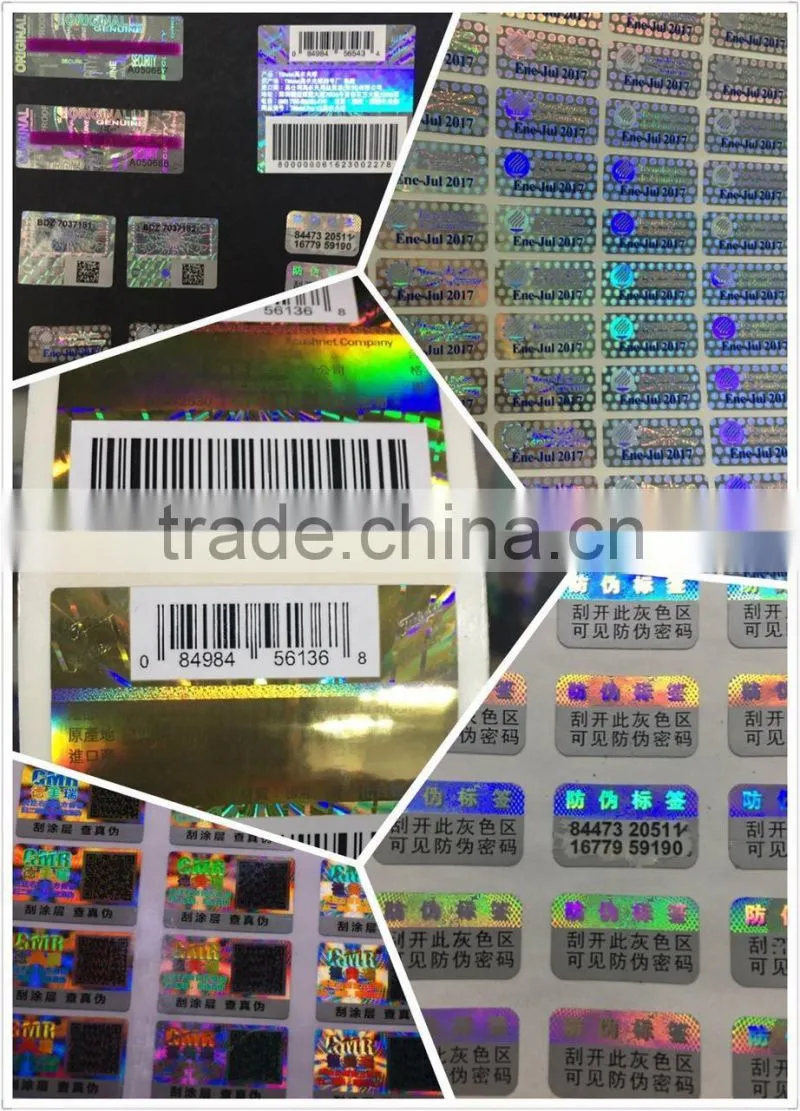 Trade Assurance Cheap custom serial number hologram stickery