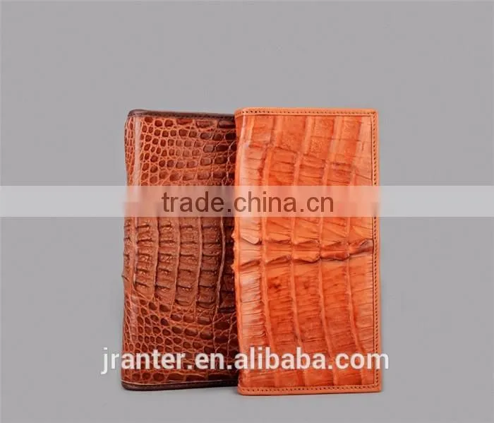 Fashion Custom Crocodile skin Men's Bifold Wallet,Long Wallt Genuine Leather