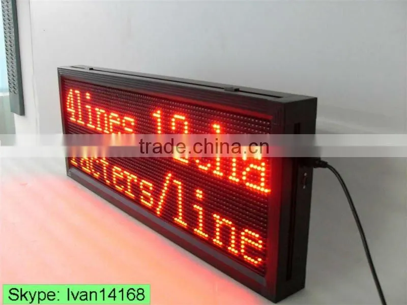 Sinoela full color indoor lights led message board, semi outdoor LED Message panel Multi Lines, advertising led signs display