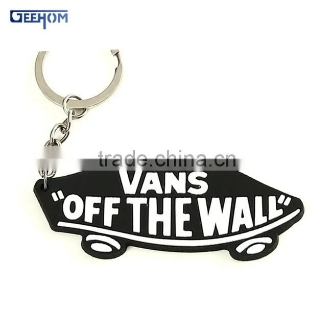 3d bus shape soft plastic key chain