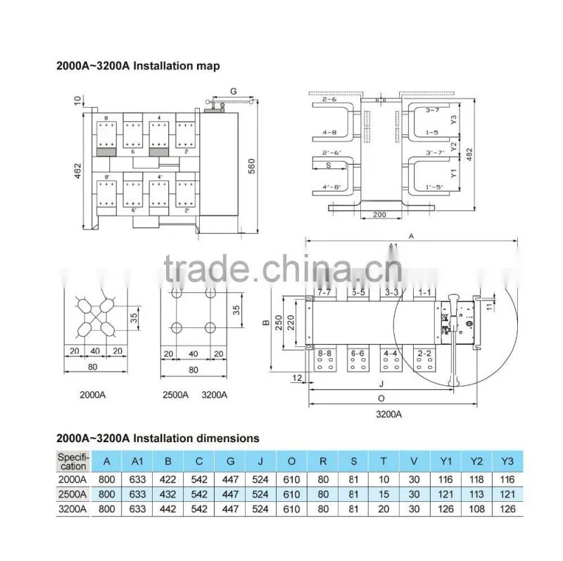 auto changeover switch Generator switch ats 16A~3200A