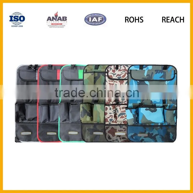 Car organiser with clear tablet pocket. Ideal for storing your baby wipes