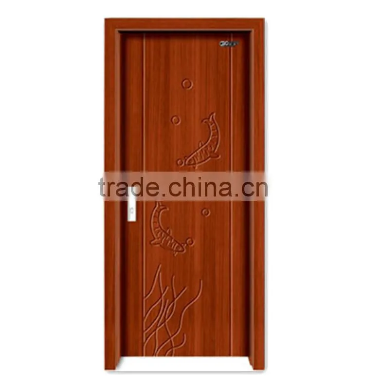 Factory price pvc plastic interior door with various designs