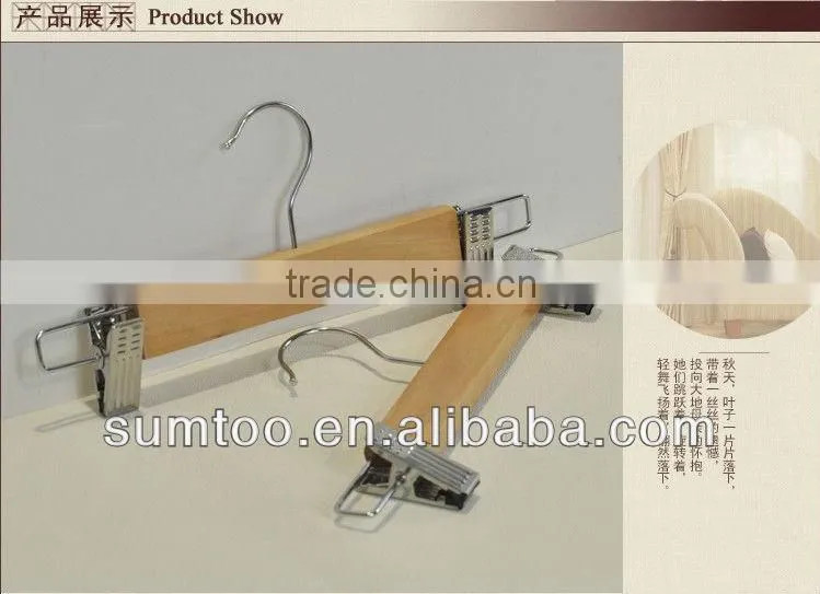 Great Quality Metal Hook Wood Trousers Hanger
