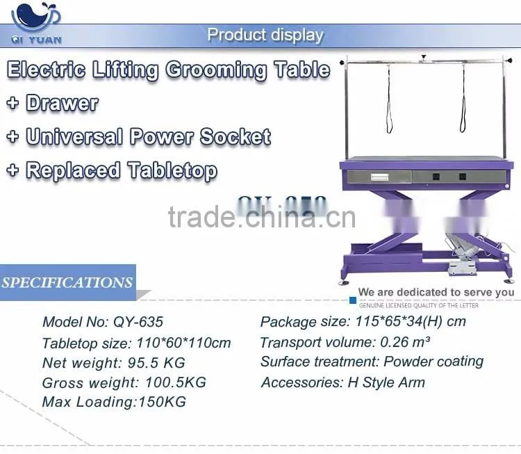 Fashion top sell good dog grooming table
