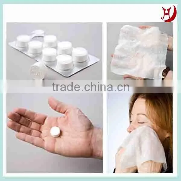Spunlace nonwoven compressed towel raw material