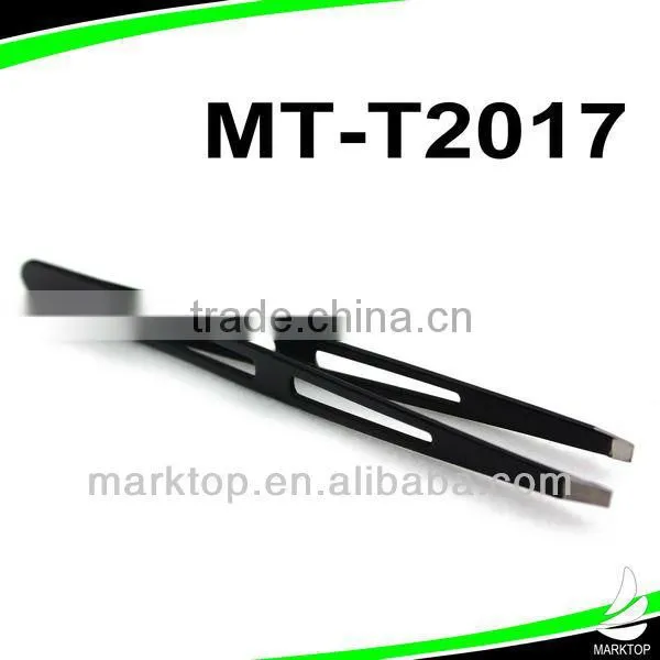 Black patten stainless steel hair remover tweezer