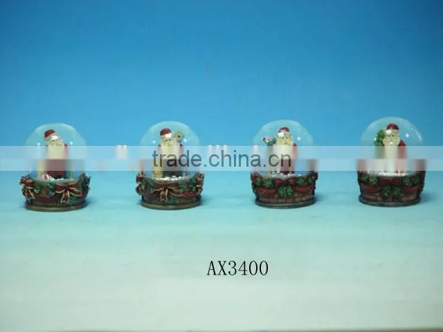 2015 Factory Hot New Products Resin Globes Crafts for Christmas Gifts