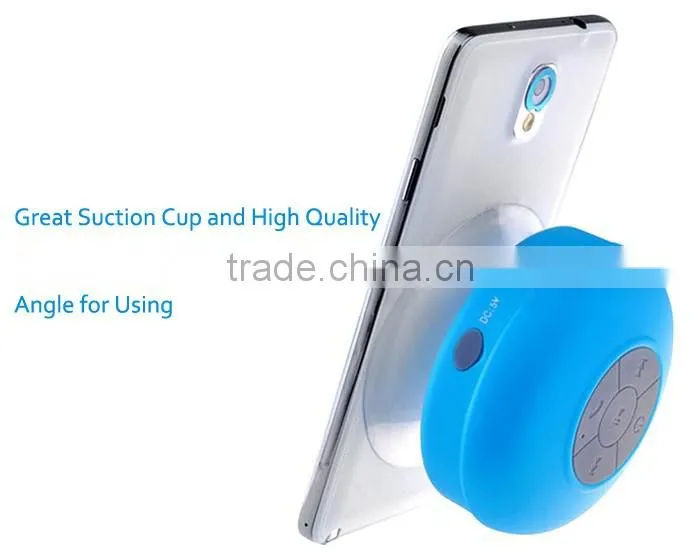 Water Resistant Mini Portable Shower Bluetooth Speaker with Sucker for Mobile Phone