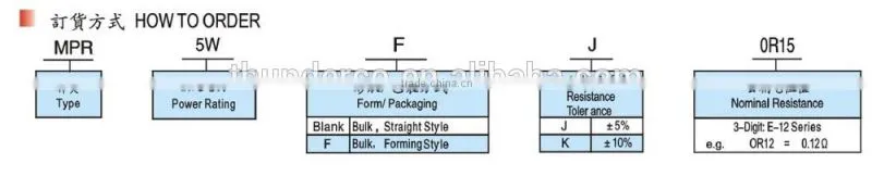 MPR Series - 3W Fixed Metal Plate Non-Inductive Cement Resistor