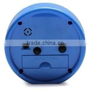 2016 hot selling 9.5*9.5cm round pure color alarm clock $1.0