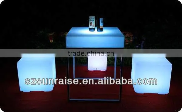 led illuminated furniture bar table