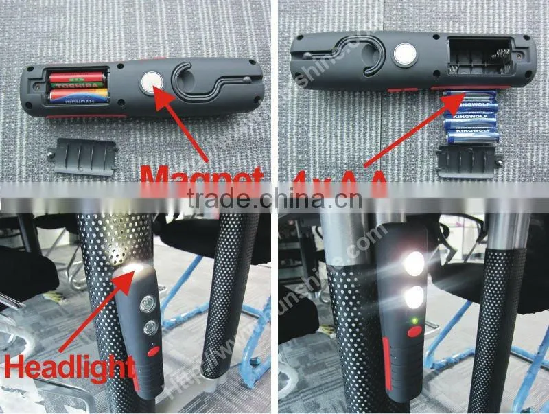 strong 2+1 car work light led 12v with headlight hook and magnets