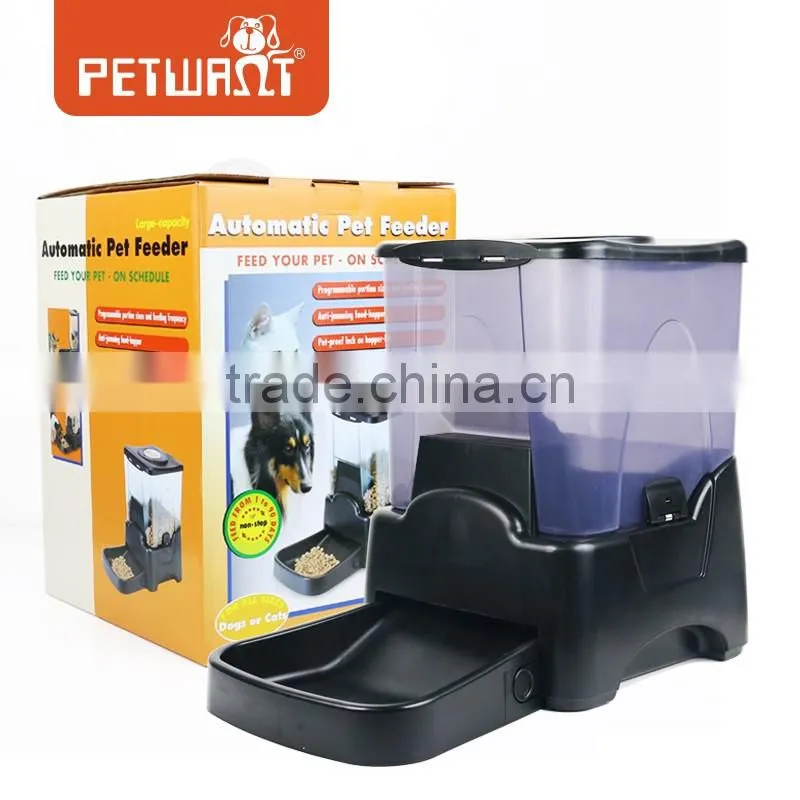 Automatic pet meal dispenser electric cat dog dry food auto portion feeder
